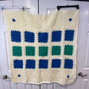 NEW Handmade Crocheted Afghan Baby Blanket  Approx 42x40
